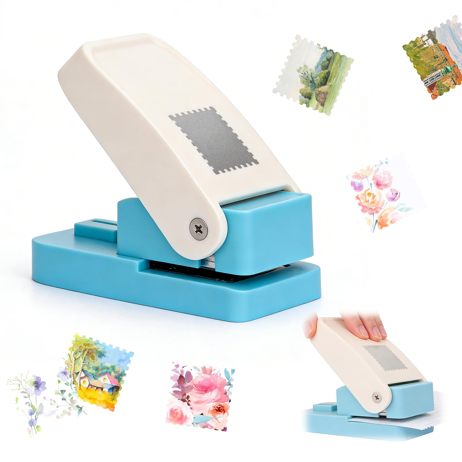XAVURO Rectangle Hole Punch for Card Making & Scrapbooking, 2x2.5cm