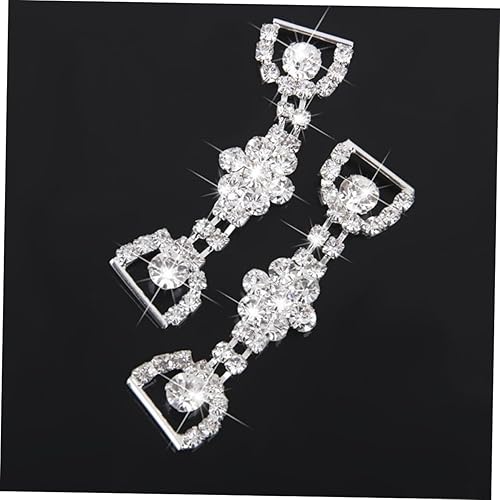 Miniatura 6 de EXCEART 2 unids par de bikini de moda bikini traje de flores traje DIY cadena de cristal costura manualidades conectores hebillas flor diamantes de