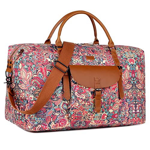 HB-15 - Bolsa de viaje para mujer, tamaño grande, 52 L, para fin de semana, para noche, Hs, Bolsa de viaje para mujer