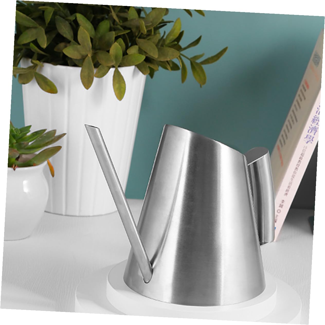 Didiseaon Annaffiatoio Beccuccio e Impugnatura Ergonomica in Acciaio Inox da Giardino 400ml per Fiori e Piante Sospese