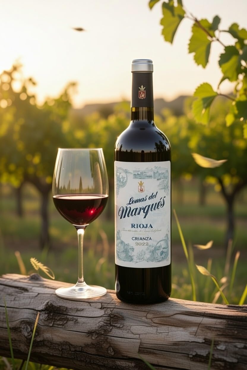Mysecretwine Pack 6 Botellas Vino Rioja – 3x Ramón Bilbao Crianza 2022 + 3x Lomas del Marqués Crianza – Selección Premium DO Rioja – 750ml