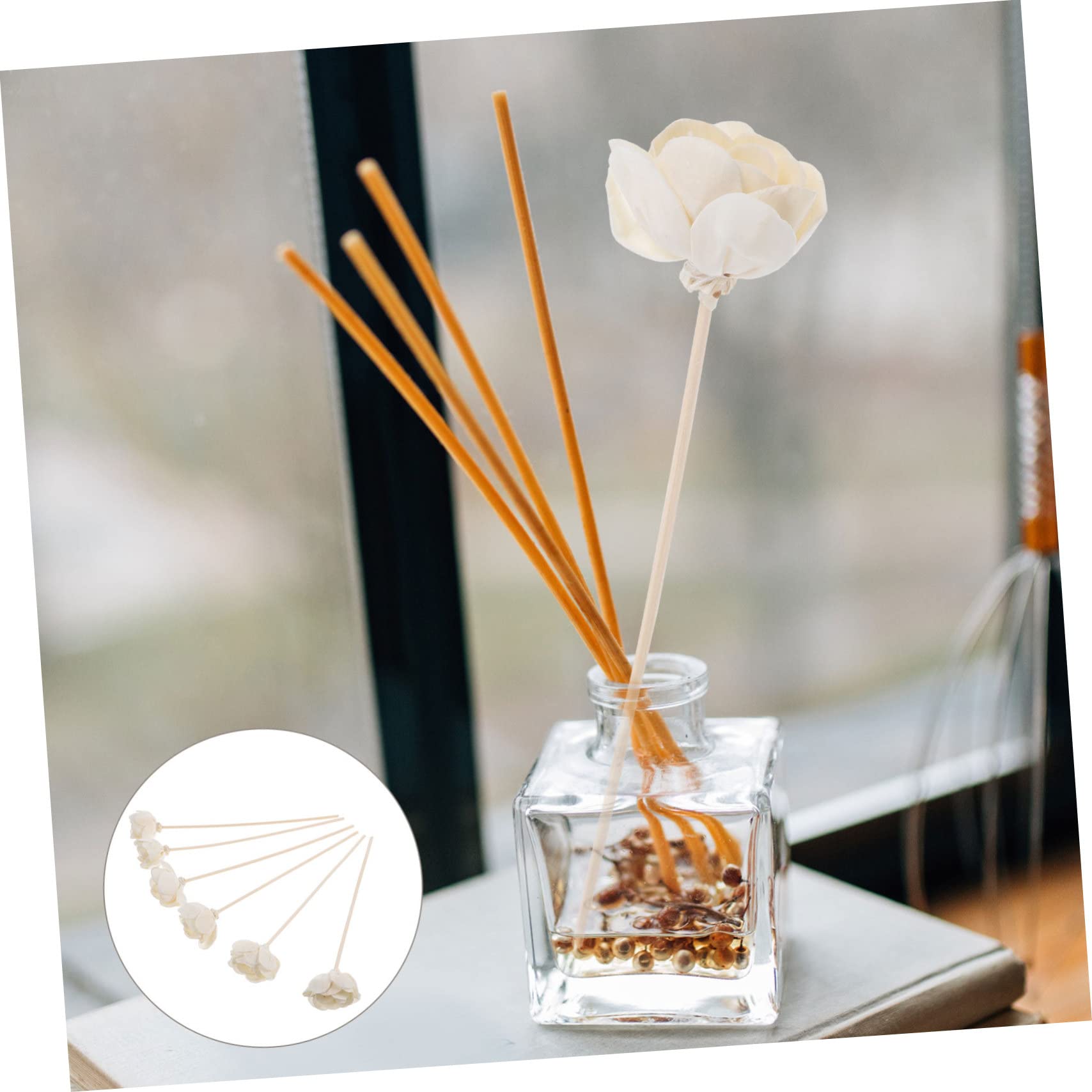 DECHOUS 30stücke Aromatherapie Diffuser Sticks Mit Kunstblumen Für Raumduft Dekorative Aromadüfte Für Wohnzimmer Büro Badezimmer Kreative Duftstäbchen Für Ätherische Öle