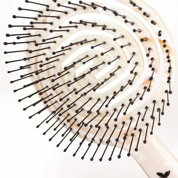 Nascita Pro Three-Dimensional Oval Hair Brush - 16 White Marble