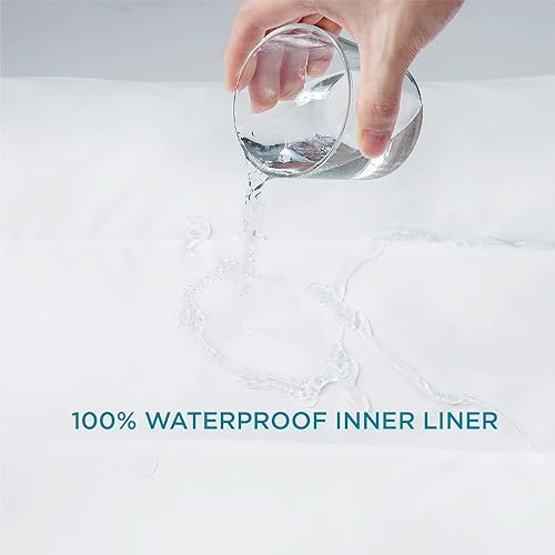 Miniatura 3 de Bedsure Camas impermeables para perros medianos, cama mediana de 4 pulgadas de grosor de hasta 50 libras con funda extraíble lavable, almohadas para