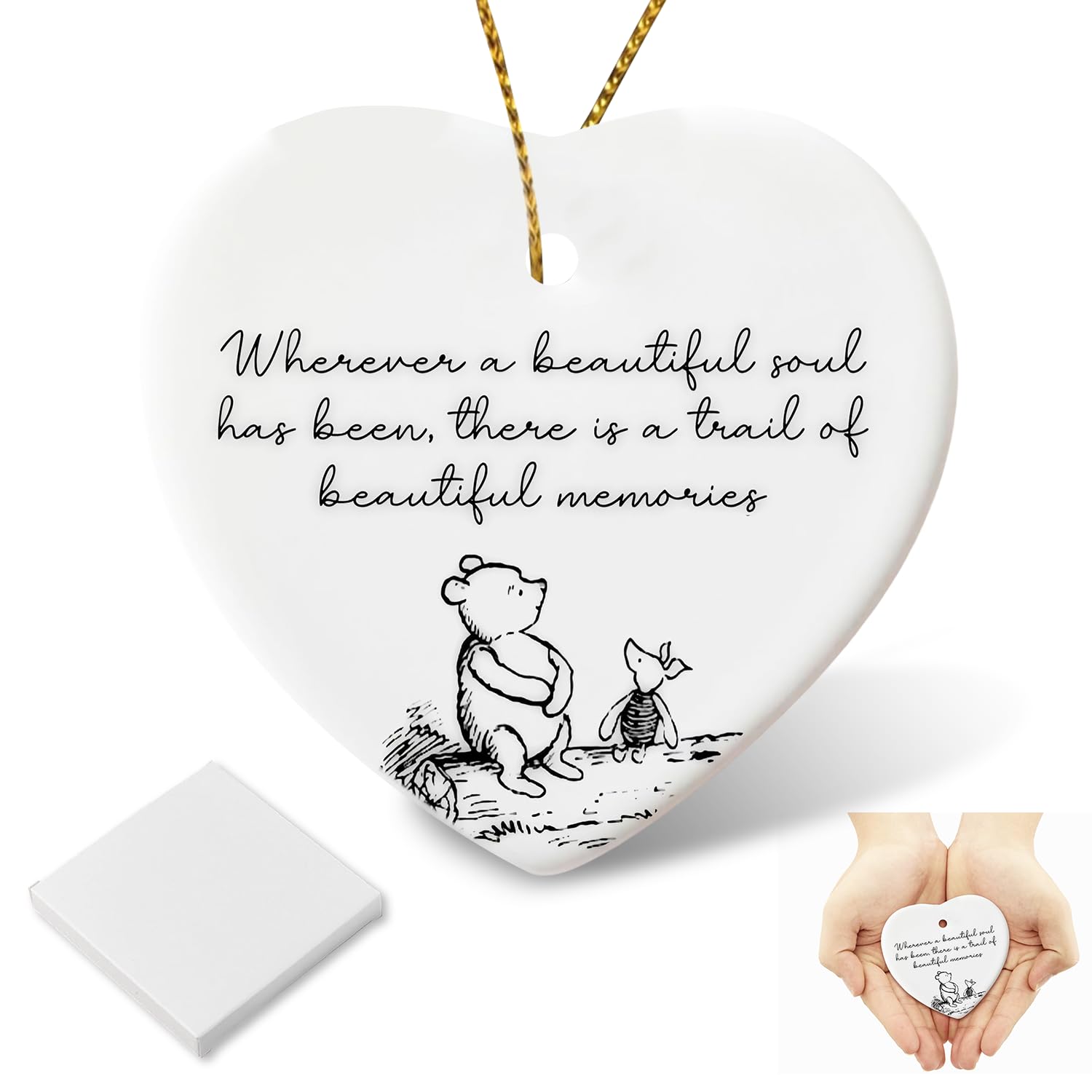 Muiltvoe Sympathy Gift, Memorial Heart Keepsake,Thinking of You Gifts, Grieving Gifts for Friend, Heart Sympathy Sadness Grief Gift for Loss of Loved One Bereavement & Remembrance Keepsake (E)