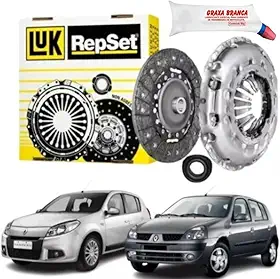 Combo Embreagem Clio Kangoo Logan Sandero e Twingo 1999 a 2016 Original Luk e Graxa
