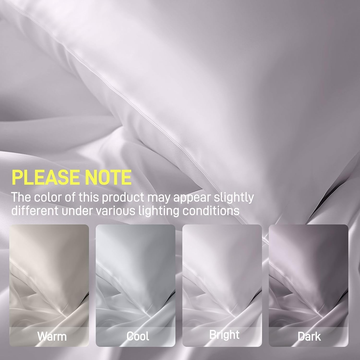 Viscose Derived from Bamboo, Soft Cooling Bedding with Silky Smooth Finish,16" Deep Pocket, Hypoallergenic, Breathable, 4 Pieces Queen Luxury Hotel Silver Gray Bed Sheets, Oeko-Tex Certified