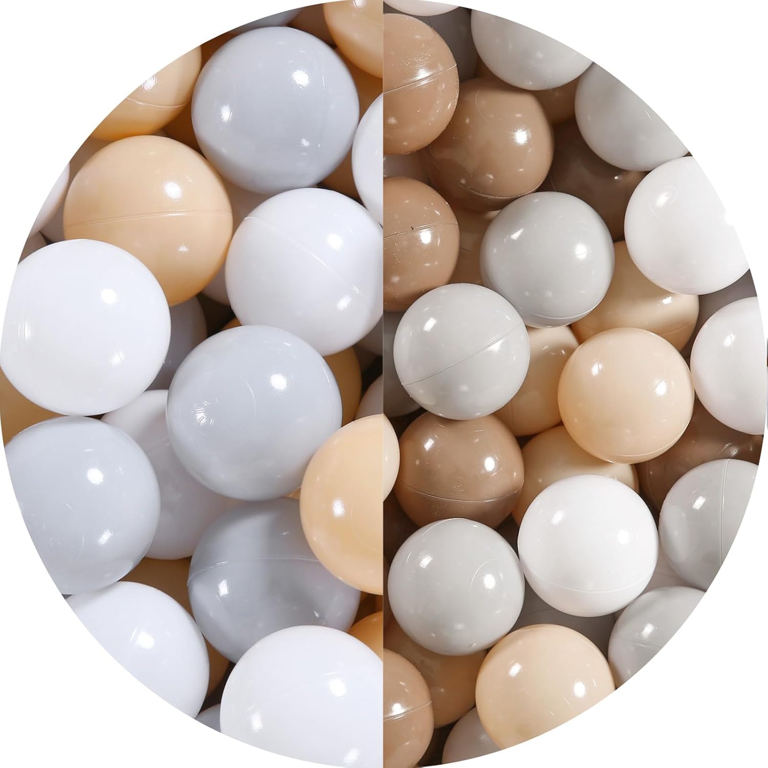 GOGOSO 500pcs Coffee Grey Balls for Ball Pit