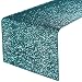 PONY DANCE Glitzy Table Runner - Sparkling Sequins Table Runners for Events New Year/Christmas/Party/Birthday/Wedding/Banquet Decoration, 12 x 108 Inches, Teal