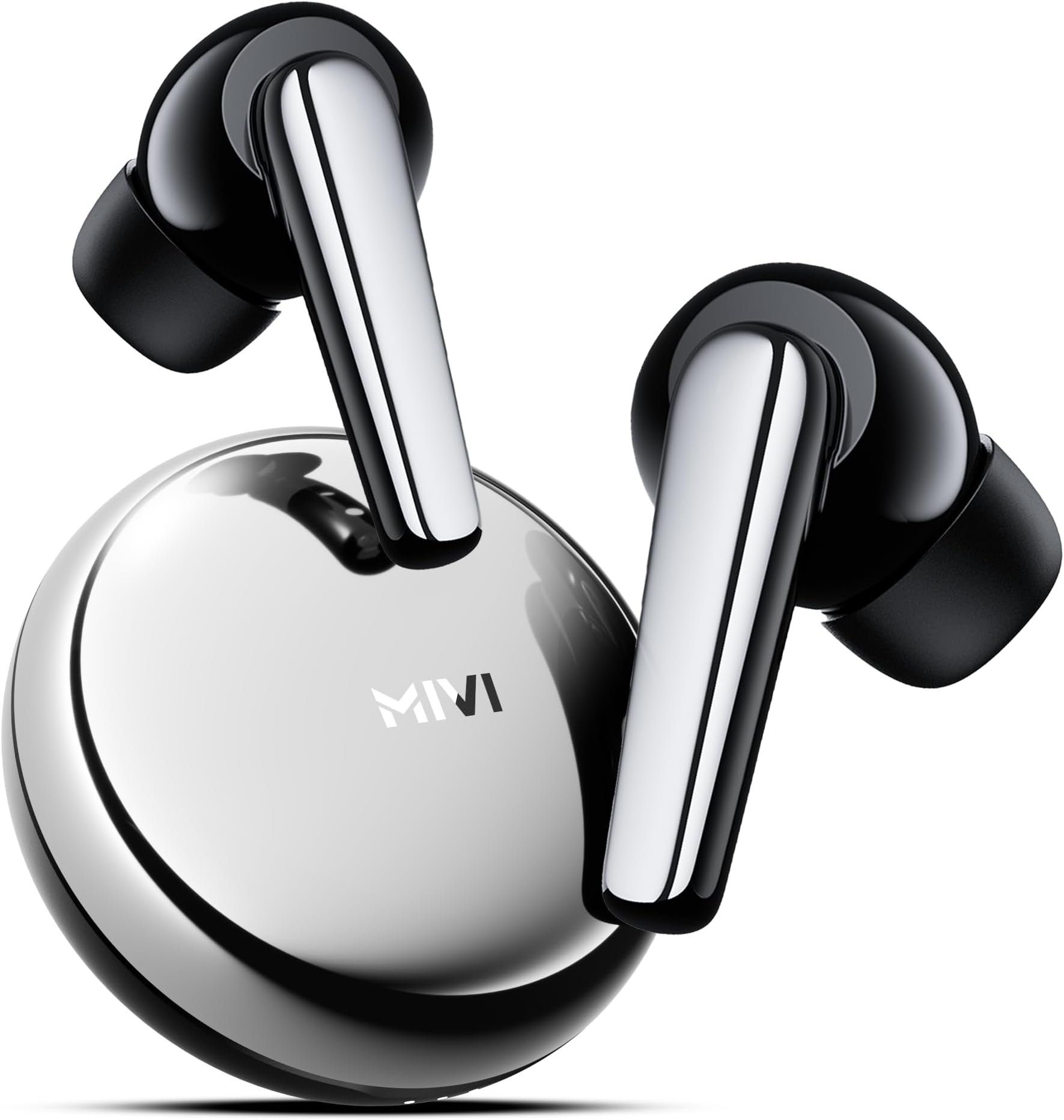 Mivi SuperPods Dueto, True Wireless Earbuds, Dual Drivers, 13mm Woofer, 6mm Tweeter, 3D Soundstage, 60H Playtime, AI-ENC, BT v5.3, Type C Charger, Made in India Earbud