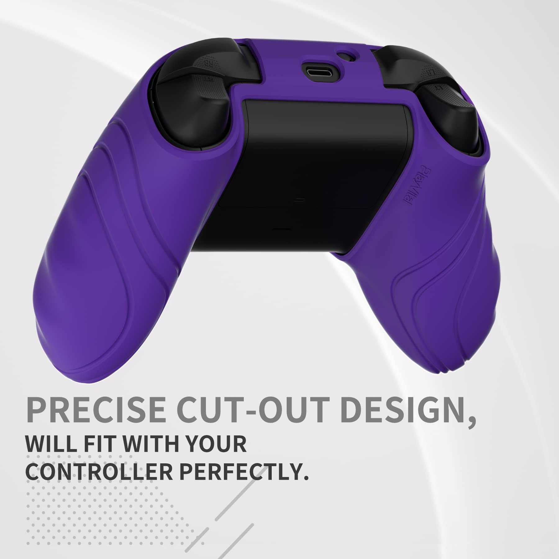 PlayVital Coque Protection pour Xbox Series X/S Manette Accessoires Protège,Housse avec Capuchon Joystick pour Xbox Core Controller Cover Silicone Skin-Néon Genesis Violet & Vert,Édition Scorpion