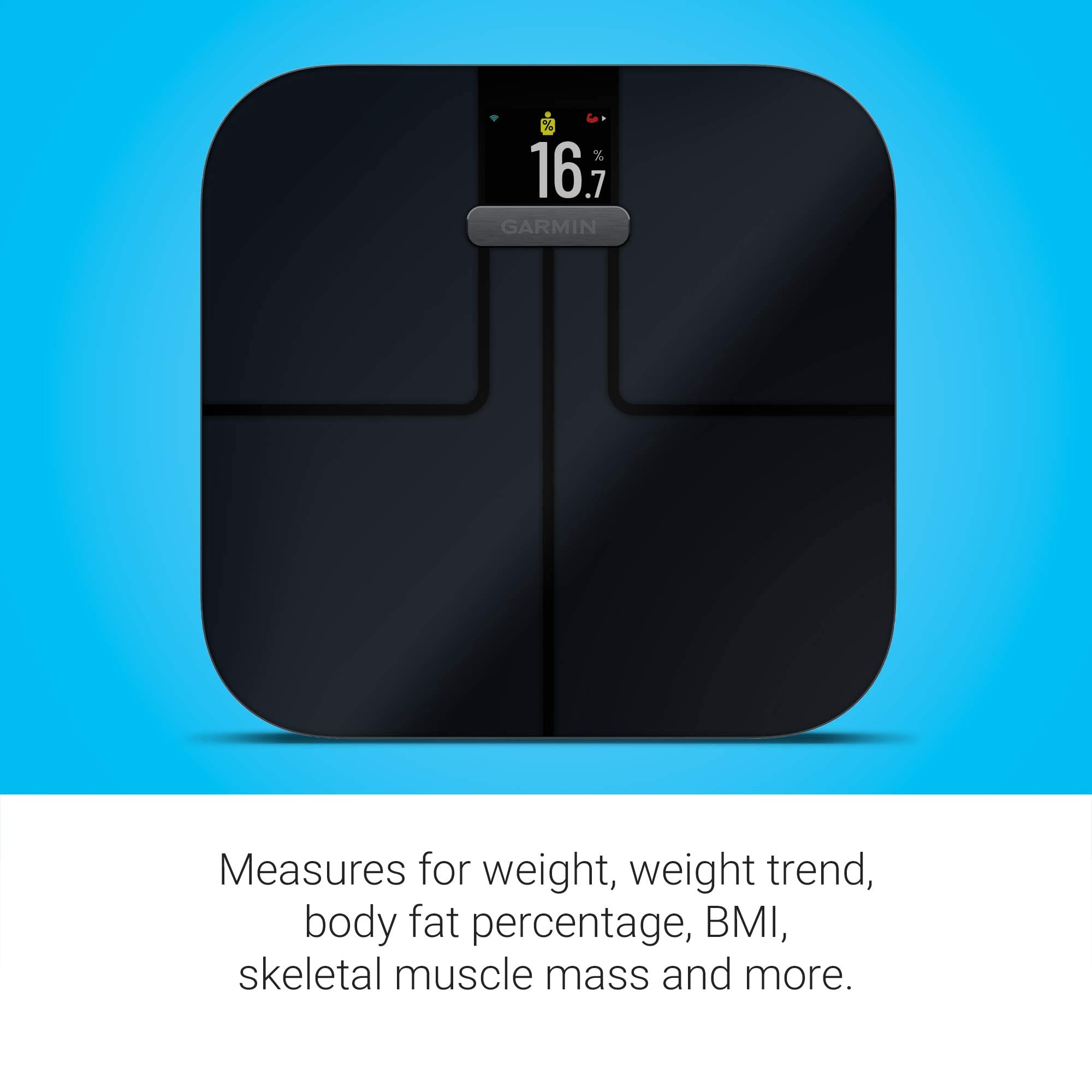 Garmin Index S2, Smart Scale with Wireless Connectivity, Measure