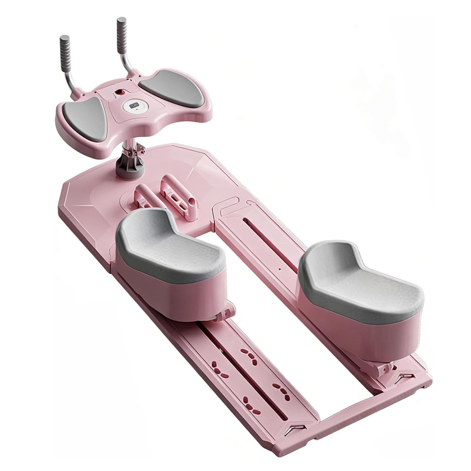 DDZJTPP 6-In-1 Spine Twist Trainer, Waist Trainer Machine Digital Timer Home Gym Equipment for Waist Trainer Workout Waist Toning Back Leg Stretching Pink