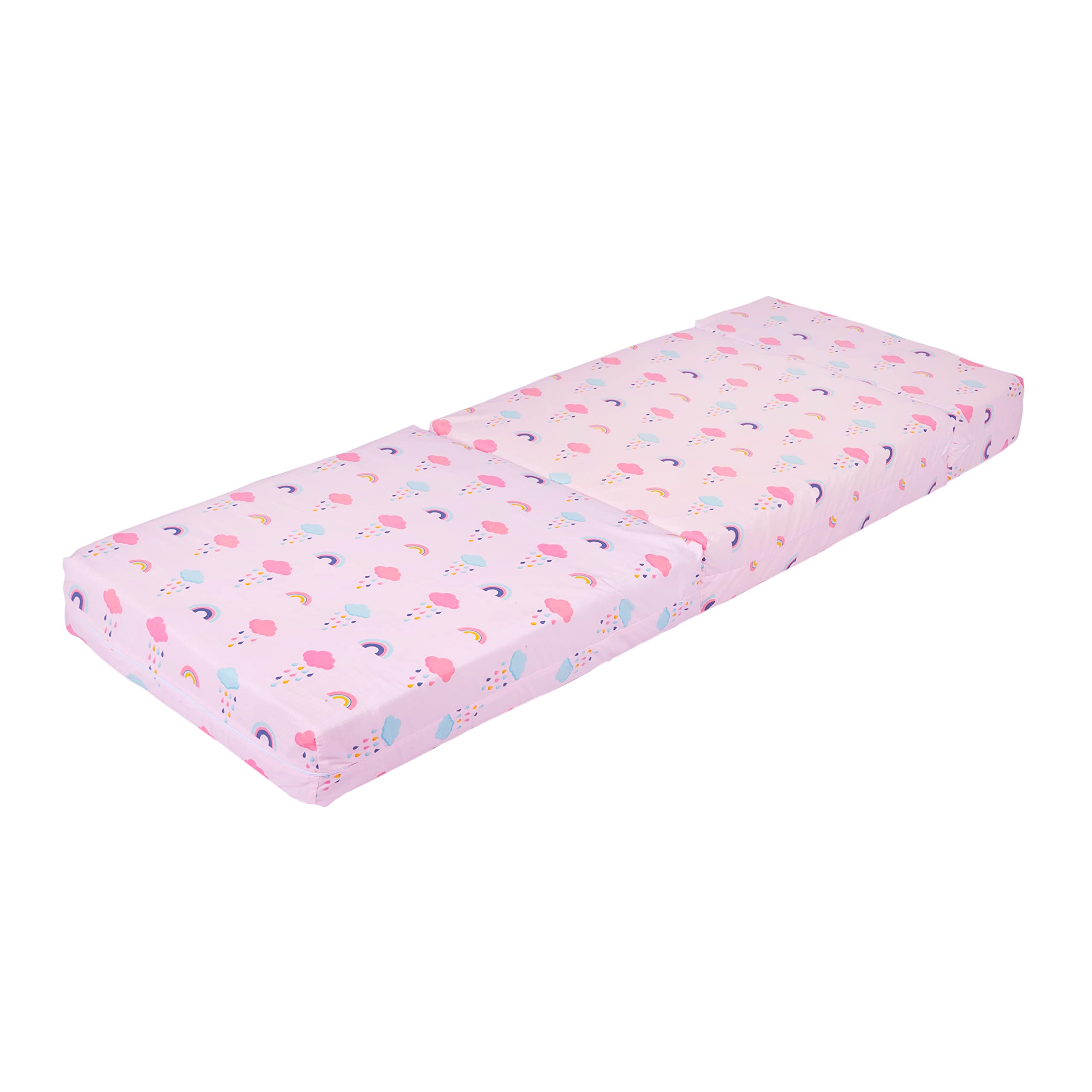Ready Steady Bed Kids Sofá Cama Plegable | Silla de Dormir para Niños Individual y Resistente al Agua | Mueble Cómodo para Niños para Sala de Estar, Cuarto de Juegos y Dormitorio (Arcoíris)