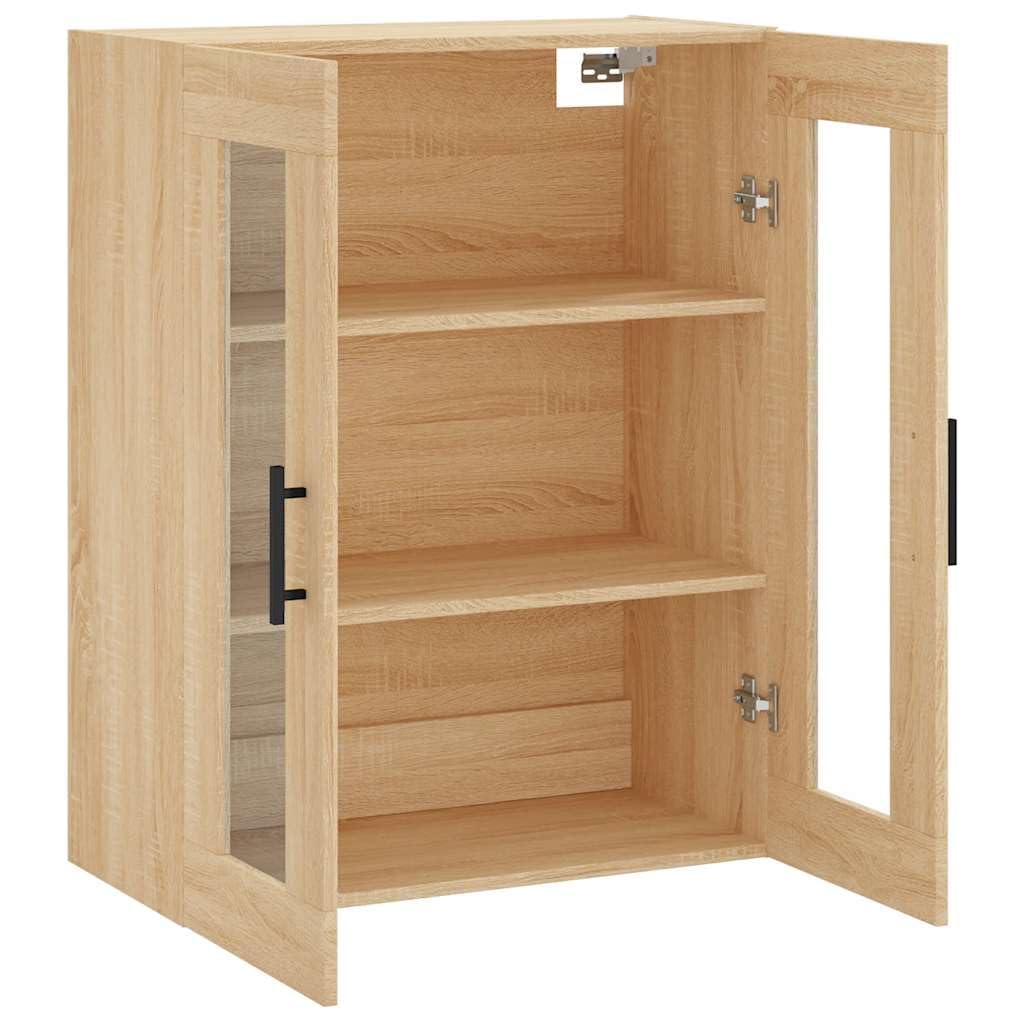 vidaXL Armoire Murale, Placard Suspendu avec Rangement, Meuble Flottant de Salon Bureau Chambre, Moderne, Chêne Sonoma Bois d'Ingénierie