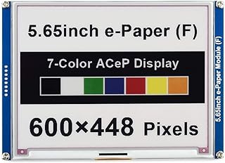 TOP1 5.65inch ACeP 7-Color E-Paper E-Ink Display Module, 600×448 Resolution Screen, ACeP 7-Color Monitor with SPI Interface, Supports Raspberry Pi/Jetson Nano/STM32