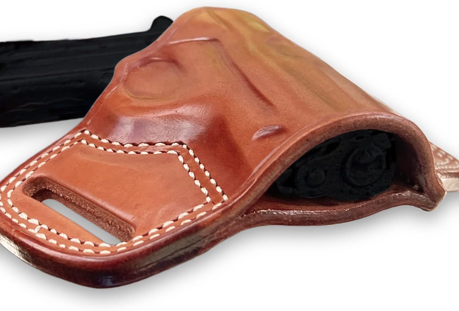 Premium The Ultimate Leather OWB Pancake Holster Open Top Fits 911 380 ACP 2.7''BBL, Right Hand Draw, Brown Color #1337#