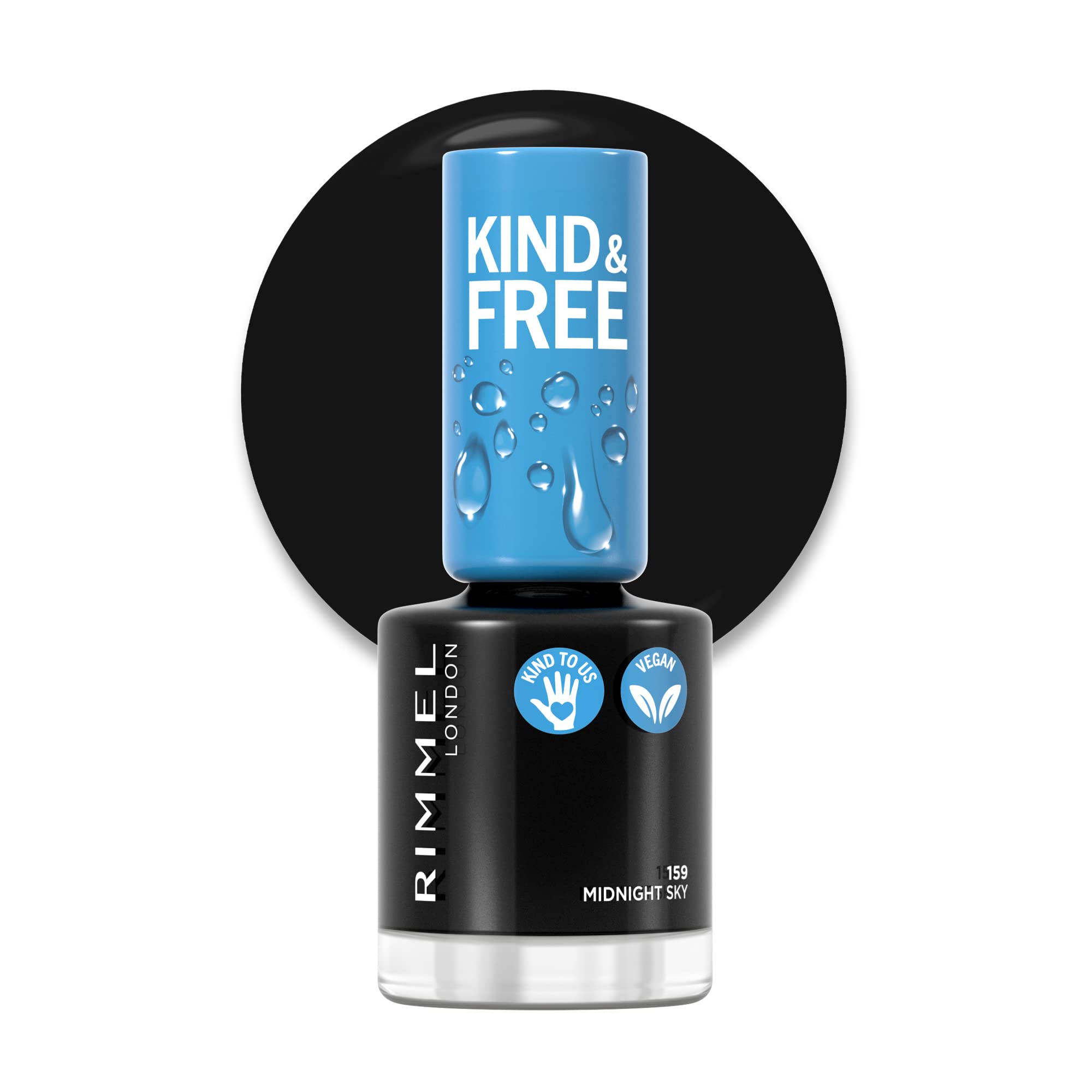 Rimmel London Kind and Free Clean Nail Polish 8ml 159 Midnight Sky