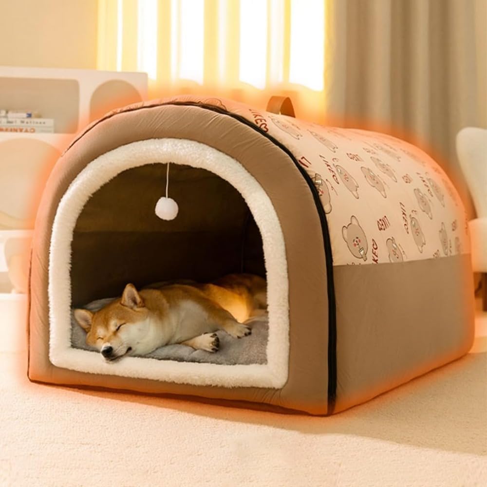 Amazon | Dunuiov ペットベッド ドーム型 ペットハウス 犬猫用 犬