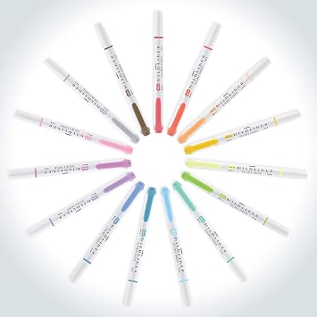 Zebra Pen Mildliner Double-Ended Highlighter Set, Broad and Fine Point Tips, Ideal for Bible Highlighting, No Bleed, 30 Pastel and Neutral ink Colors, Pack of 30