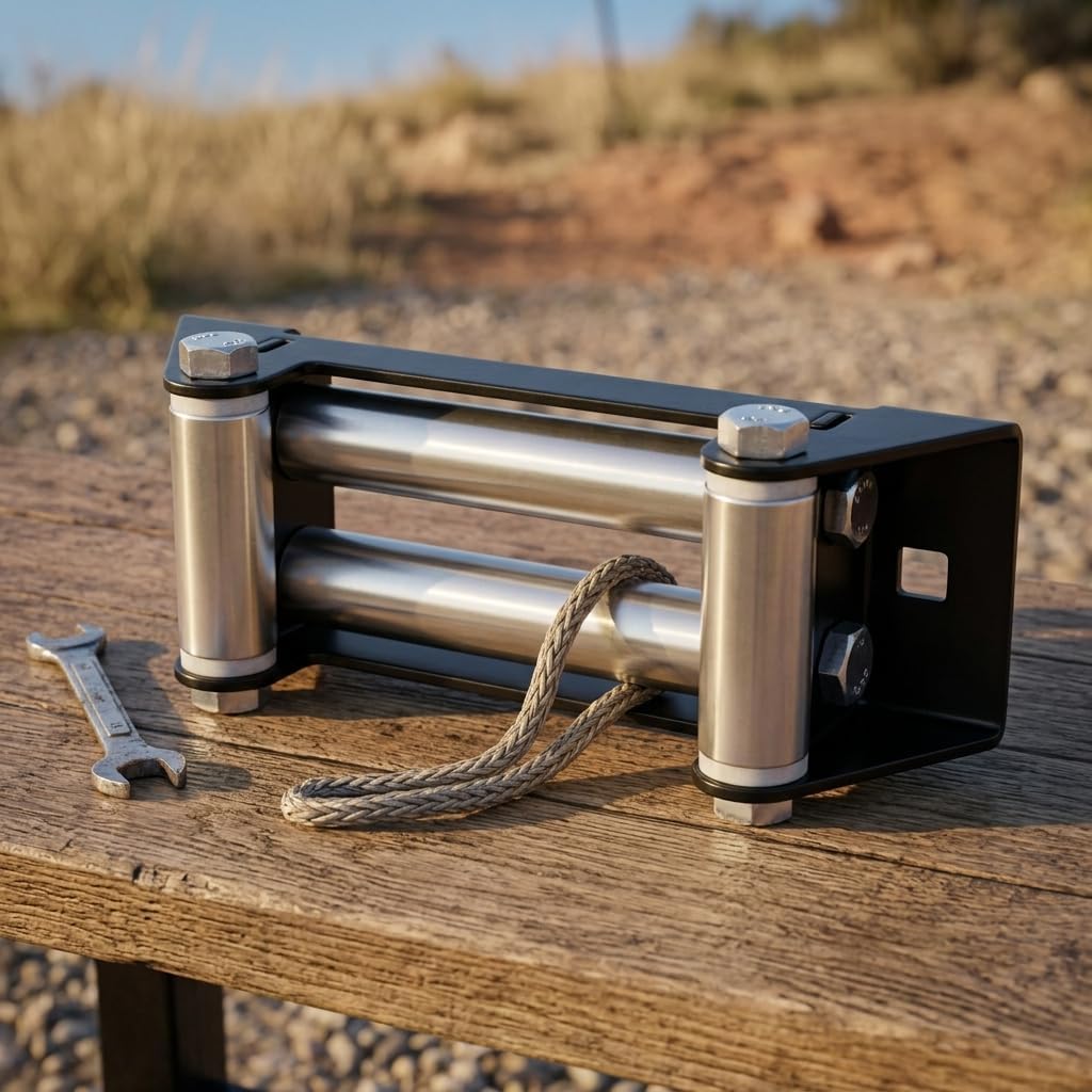 Winch Roller Fairlead 6 Inch Stainless Steel Rollers Recessed