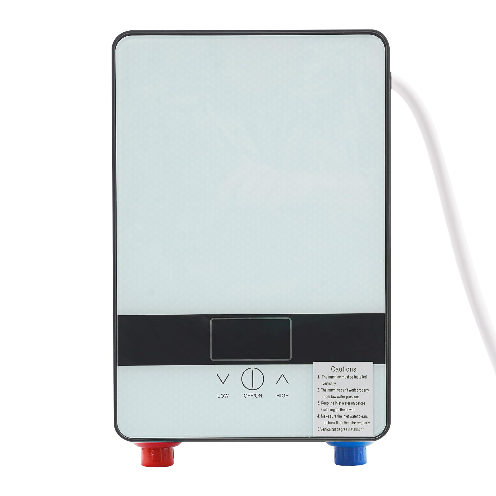 Scaldacqua istantanea doccia, scaldacqua elettrico istantaneo, 6500 W Tankless acqua calda istantanea bagno doccia, bagno scaldabagno elettrico 0-55 ℃, 29 × 19 × 6,5 cm