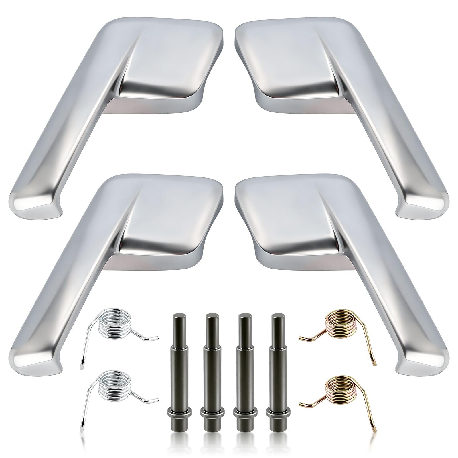 Amazon.com: Topkidame Set of 4 Chrome Interior Door Handle Trim