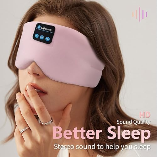 Miniatura 5 de Máscara de ojos suave para dormir, diadema Bluetooth, auriculares inalámbricos, ajustable para dormir, meditación, insomnio, máscara de noche,