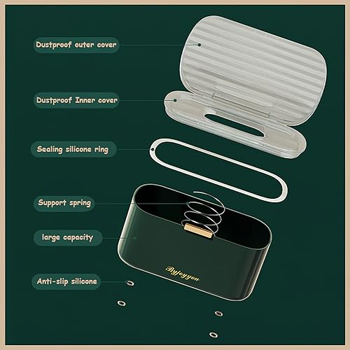 Miniatura 3 de Aiabaleaft Caja de almacenamiento para dispensadores de mascarillas faciales. Estuche para mascarillas con cubierta para almacenar y dispensar