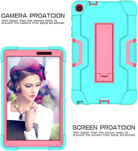 Miniatura 4 de Golden Sheeps Compatible con Samsung Galaxy Tab A 8.0 2019 (SM-P200P205) Impact Hybrid Drop Proof Armor Defender Funda de protección de cuerpo