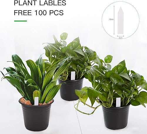 Miniatura 3 de JERIA Paquete de 100 macetas de 0.5 galones, macetas de plástico para plántulas de flores, contenedor de plantas de flores, maceta de inicio