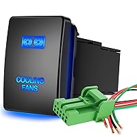 Vista 19 de Nilight Interruptor de Batería de Botón de Encendido/Apagado AUX 12V con Cable Conector Kit de Reemplazo de 1.28" x 0.87" para Toyota Sequoia