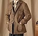 Men's Herringbone Tweed Safari Jacket Classic Blazer Wool Suit Commuter Business(Brown XS)