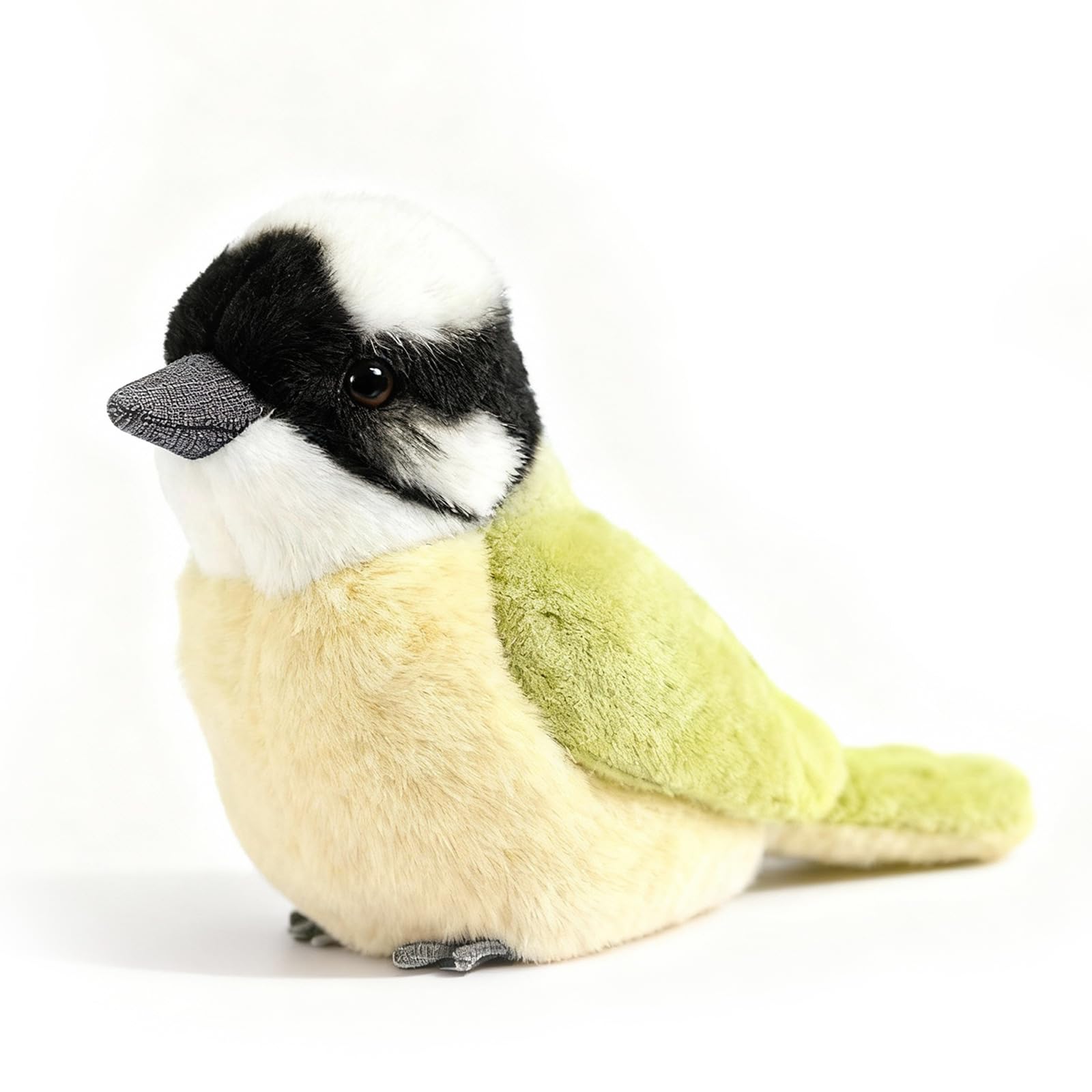 PuffPurrs Lifelike Light-Vented Bulbul Plush Toy, Realistic White Crown And Cheeks Stuffed Animal, Cute Pycnonotus Sinensis Toy Keychain Gift, 15 Cm/6 In — image 1