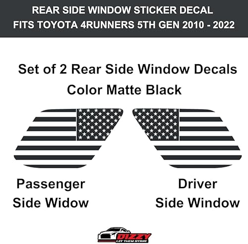 Miniatura 2 de Adhesivo para ventana trasera de automóvil compatible con Toyota 4Runner 5 generación 2010-2022  Adhesivo precortado  Ambos lados  Juego de 2