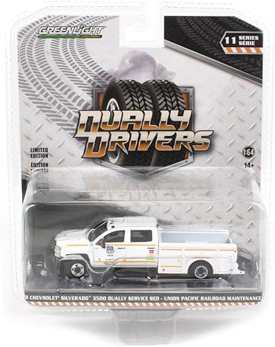 Miniatura 5 de Truck 1/64 2018 Chevrolet Silverado 3500 Camilla de servicio Recogida Union Pacific Mantenimiento Dually Drivers 11 46110-C