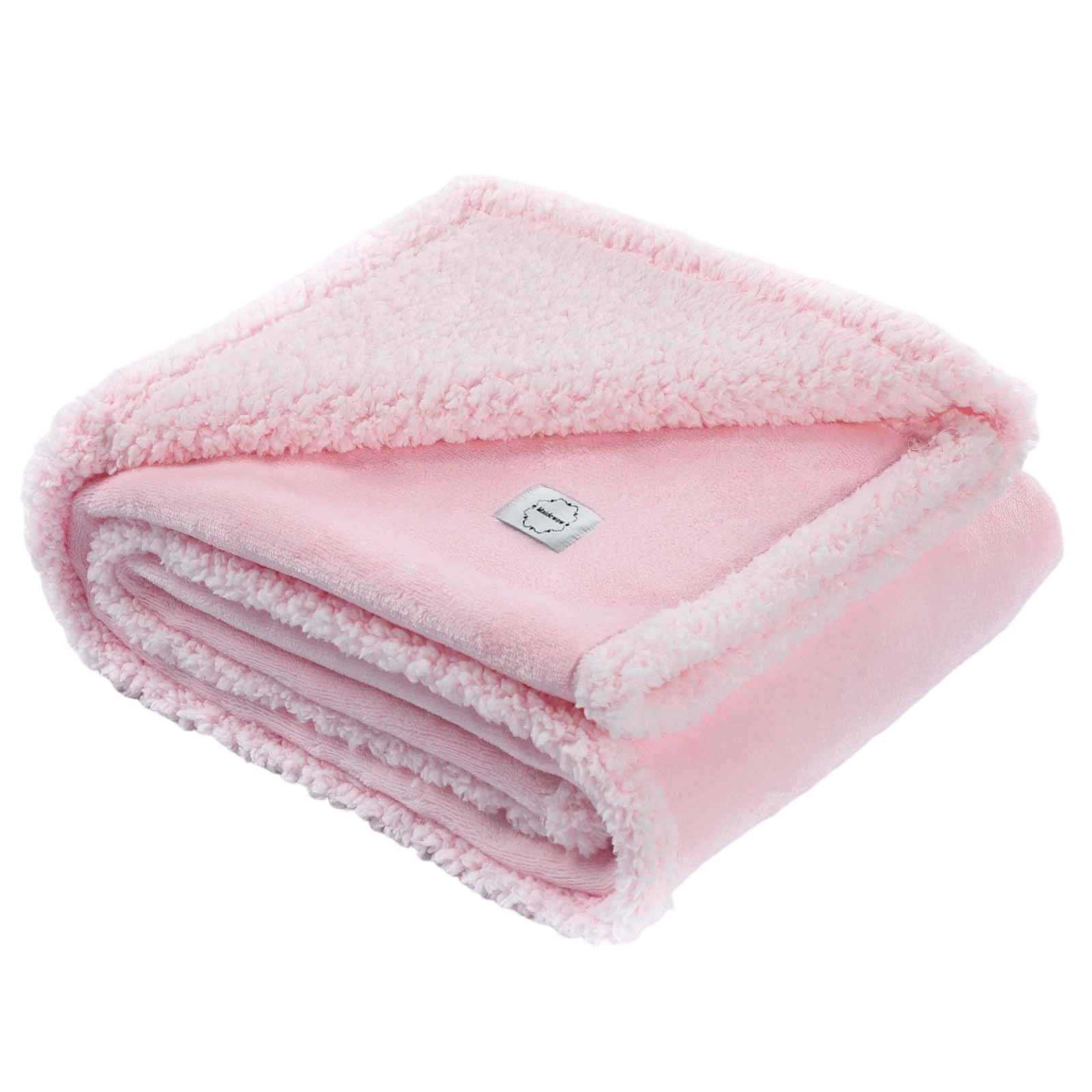 Waterproof Dog Blanket Reversible Fluffy Pet Bed Cover Pink Puppy Blankets Leakproof Sofa Couch Washable Cover Cat Pet Blanket for Warm-S