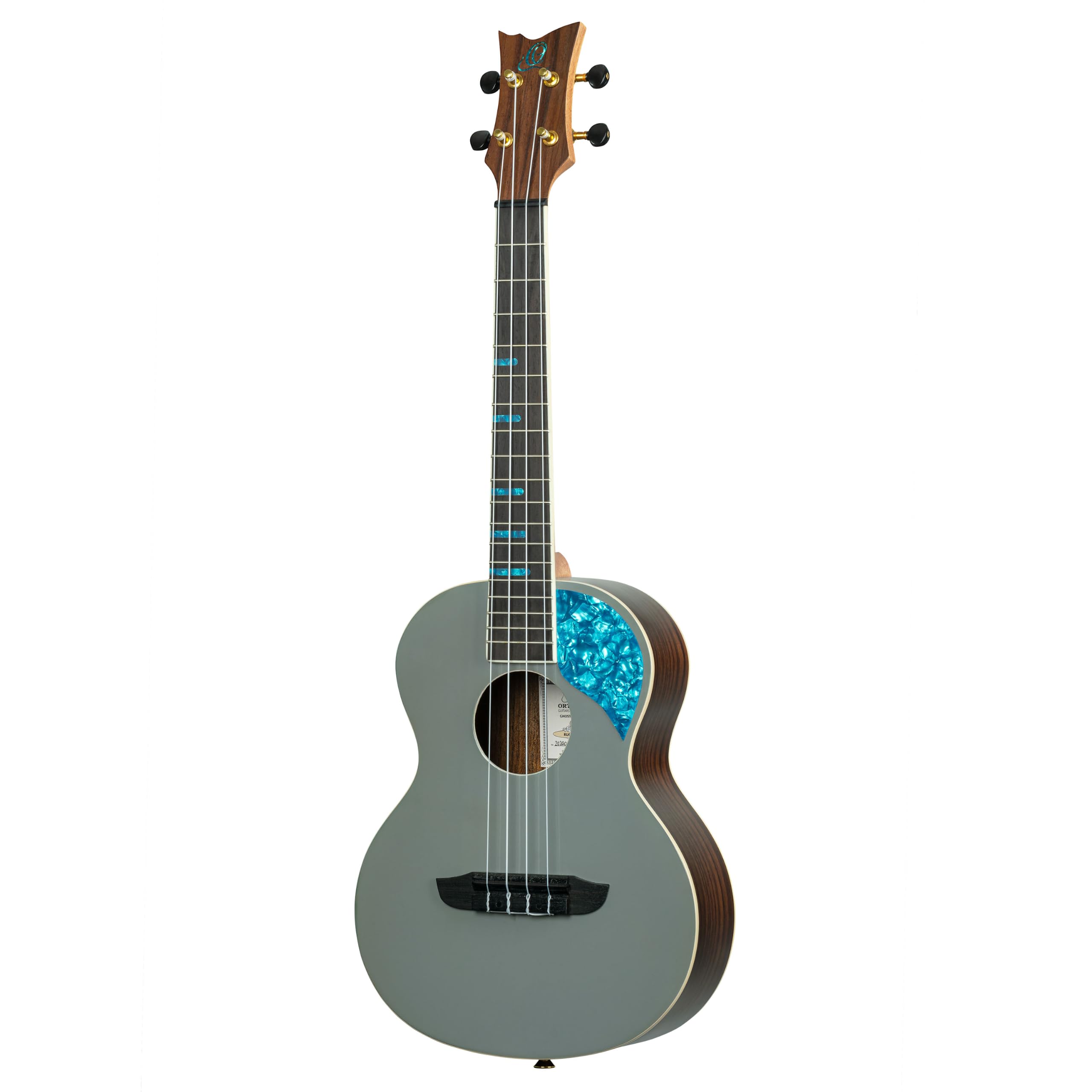 Ortega Guitars Ukulele Tenore Acustico – Ghost Series – Gig Bag Inclusa – Abete Rosso, Grey (RUGH-PLT)