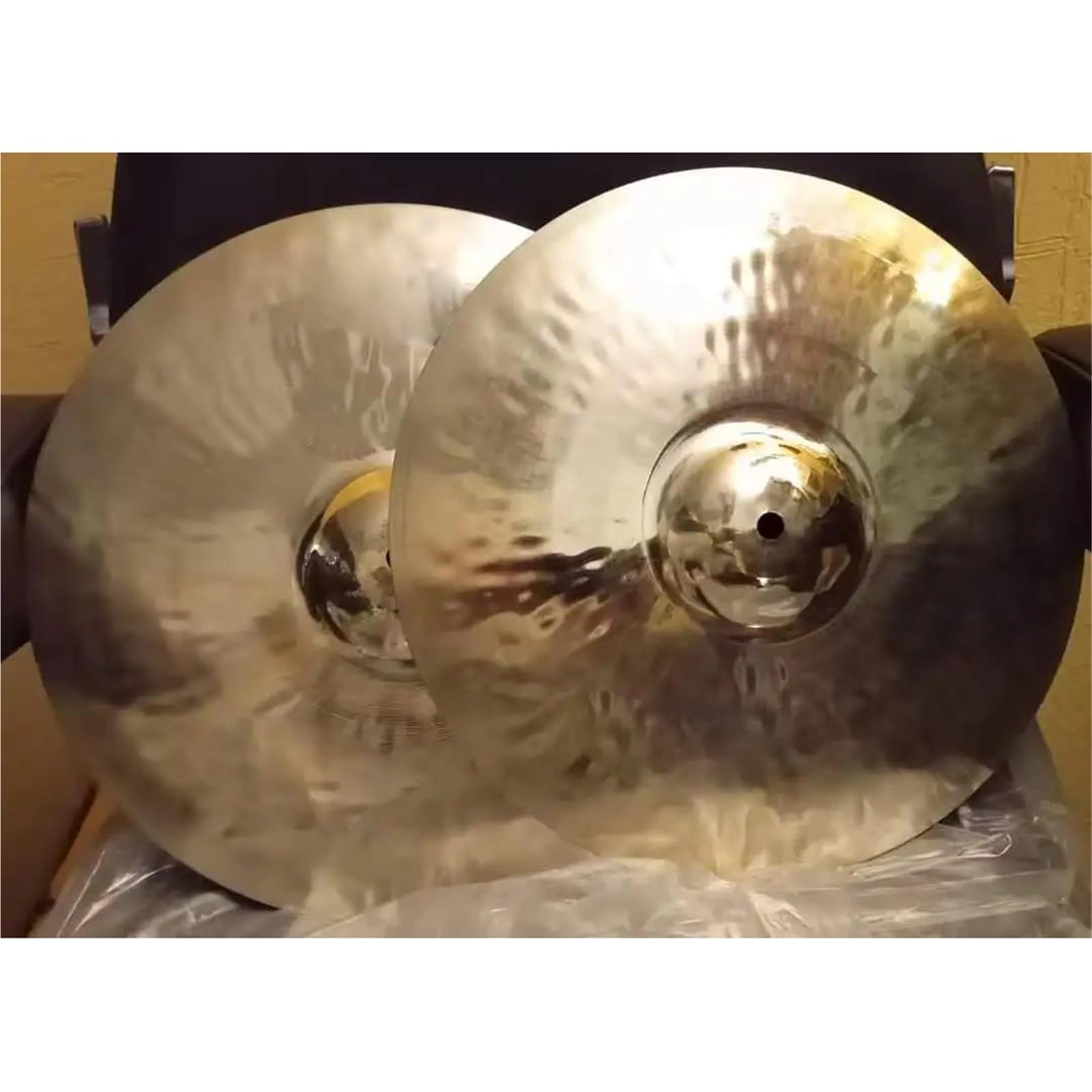 Profesjonalna Talerz Profesjonalny Talerz Hi Hats 12-16 Cali Dwuczęściowy Jasny Brąz Ręcznie Robiony Na Bęben(16 inch)