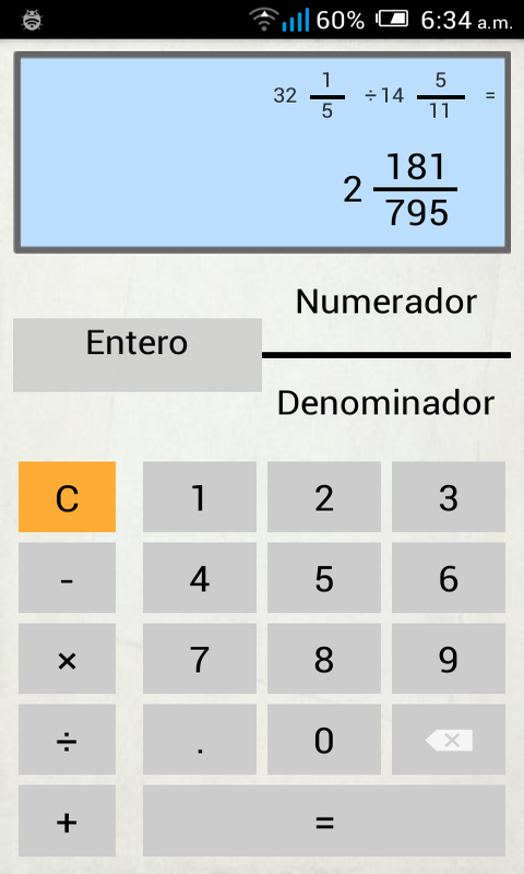 Fractions calculator - App on Amazon Appstore