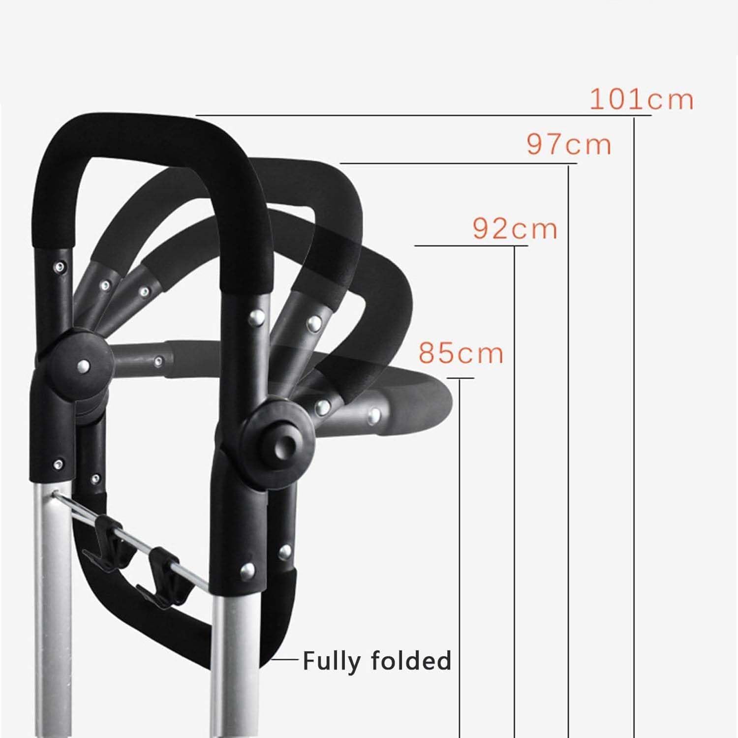 Shopping Trolley,Portable Collapsible Hand Cart with Detachable Oxford Shopping Bag and Elastic Band for Home,Upgraded Lightweight Aluminum Frame-Dark Blue