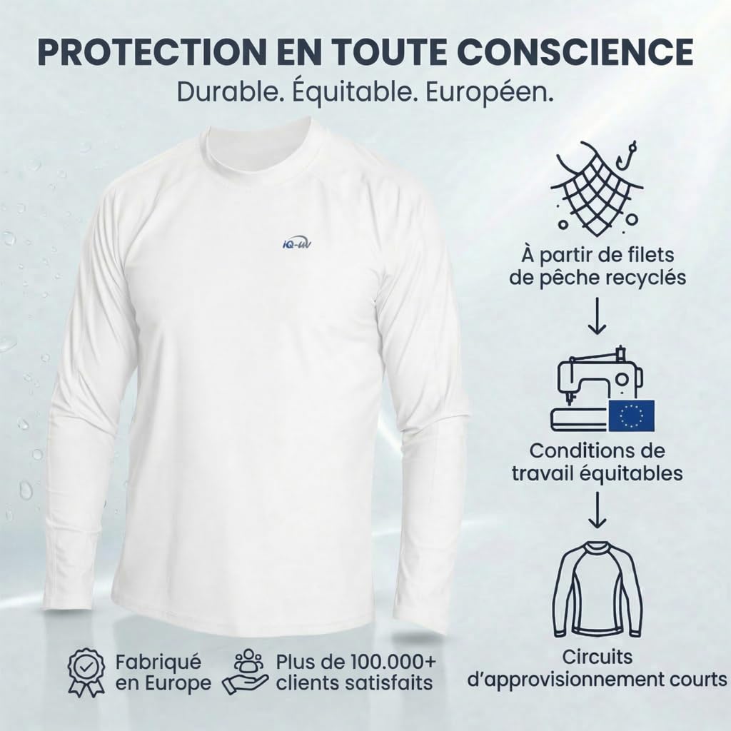 iQ-UV T-Shirt Loose Manches Longues 300, vêtement Anti-UV
