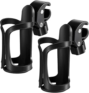 Unisun - Jaula para botella de agua, soporte para cochecito, rotación de 360 grados, organizador de botellas para carrito de golf, cochecito de bebé, bicicleta de montaña, silla de ruedas, 2 unidades