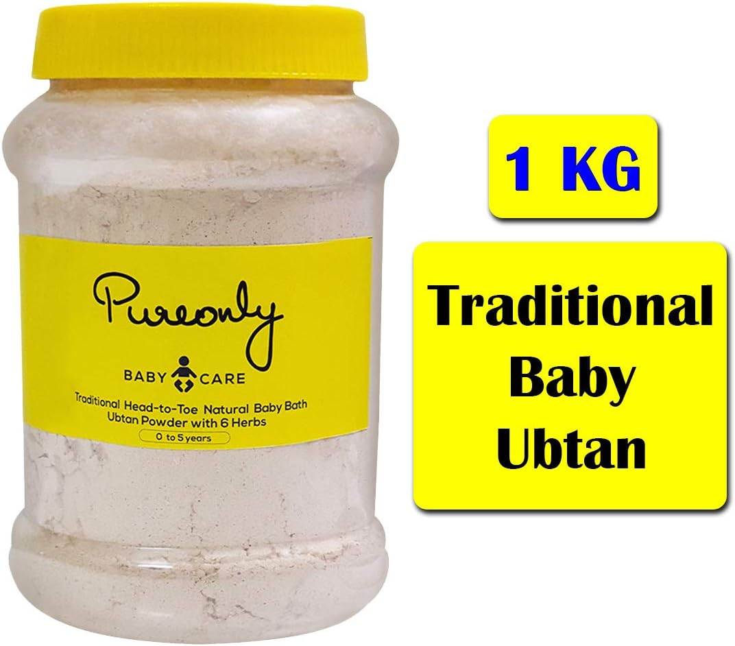 PureOnly Traditional and Homemade Head-to-Toe Herbal Baby Bath Ubtan Powder
