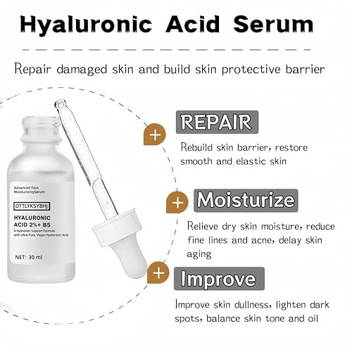 Miniatura 4 de 2% ácido hialurónico +B5 (vitamina) suero para la cara, cuidado de la piel hidratante y voluminosa, antienvejecimiento, tratamiento hidratante para