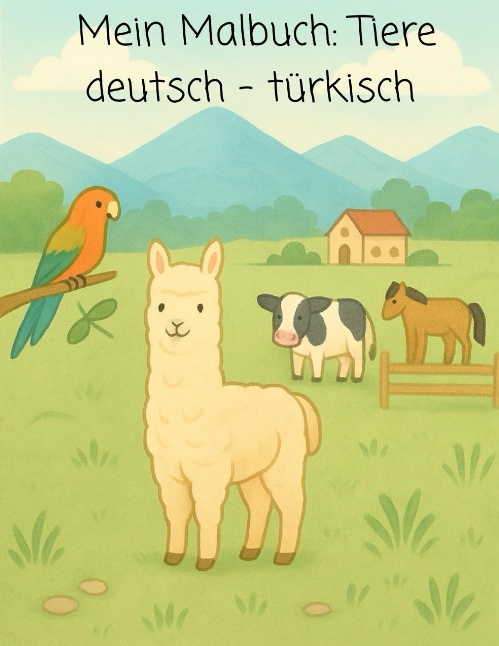 Mein Malbuch: Tiere deutsch - türkisch