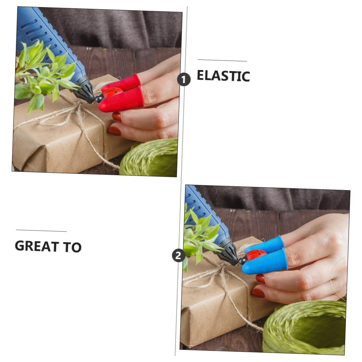 WOFASHPURET 10pcs Flexible Thermal Insulation Finger Protectors Non Slip Grain Finger Covers for Kitchen Medical and Art Use Durable Tear Resistant Design