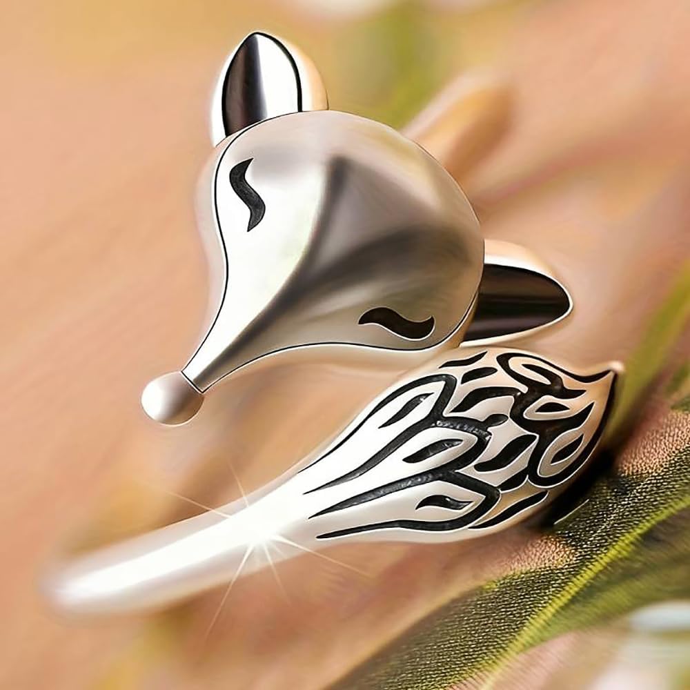 Fox-Shaped Animal Opening Adjustable Women's Jewelry Ring