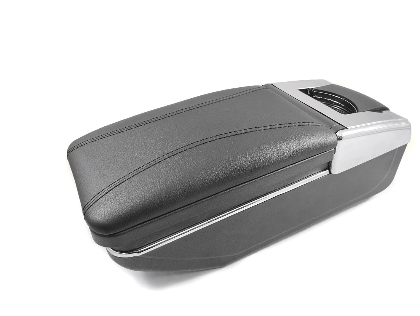 Armlehne Auto Mittelarmlehne Mittelkonsole Organizer Konsole Armlehnenbox Kompatibel mit Mazda Schwarz Leder Staufach Ablagefach 3D Drehbar Schiebeverdeck