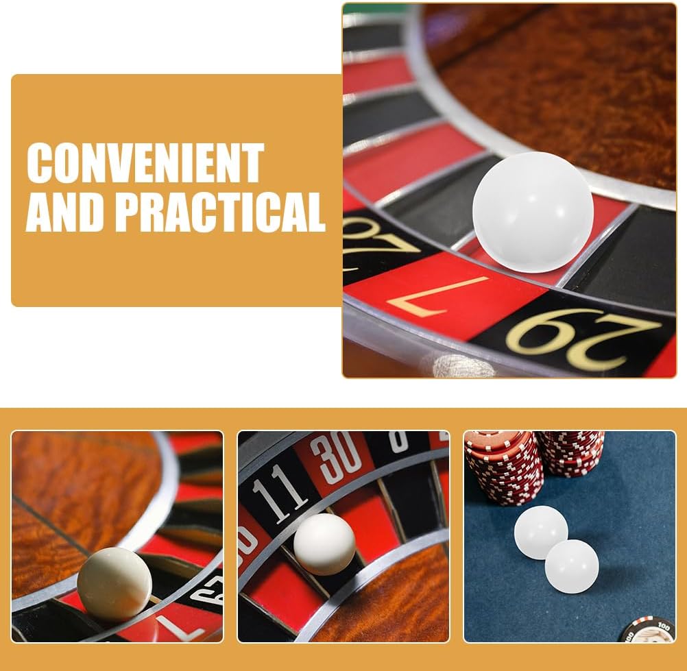 Roulette Wheel Beads 25Pcs Small Acrylic Replacement Balls 0.47In for Table Game Wheel Accessories Home Festival Bar Use